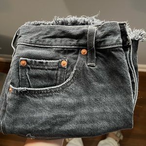 Black Demiem cut-off shorts